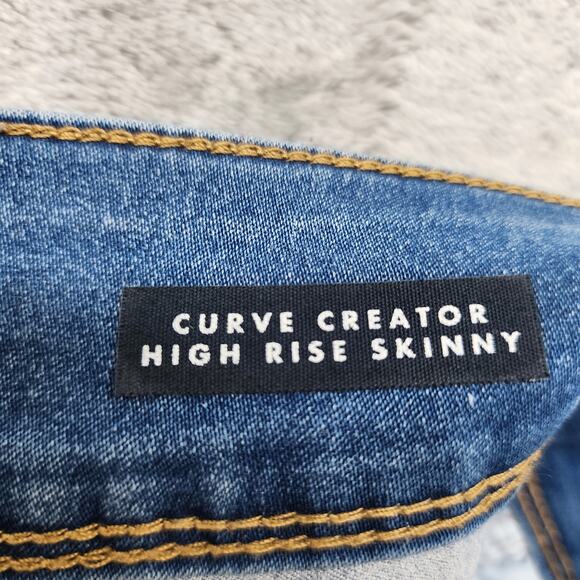 Curve Appeal Jeans Women 12/31 Blue Creator High Rise Skinny Leg Stretch Denim - Picture 6 of 13
